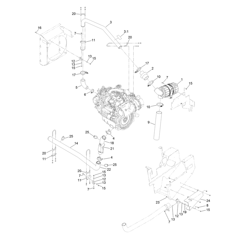 Engine Intake and Exhaust Assembly