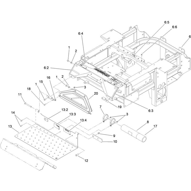 Traction Frame and Floor Pan Assembly