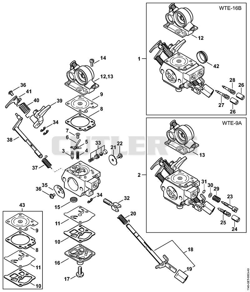 Carburetor WTE-9, WTE-16