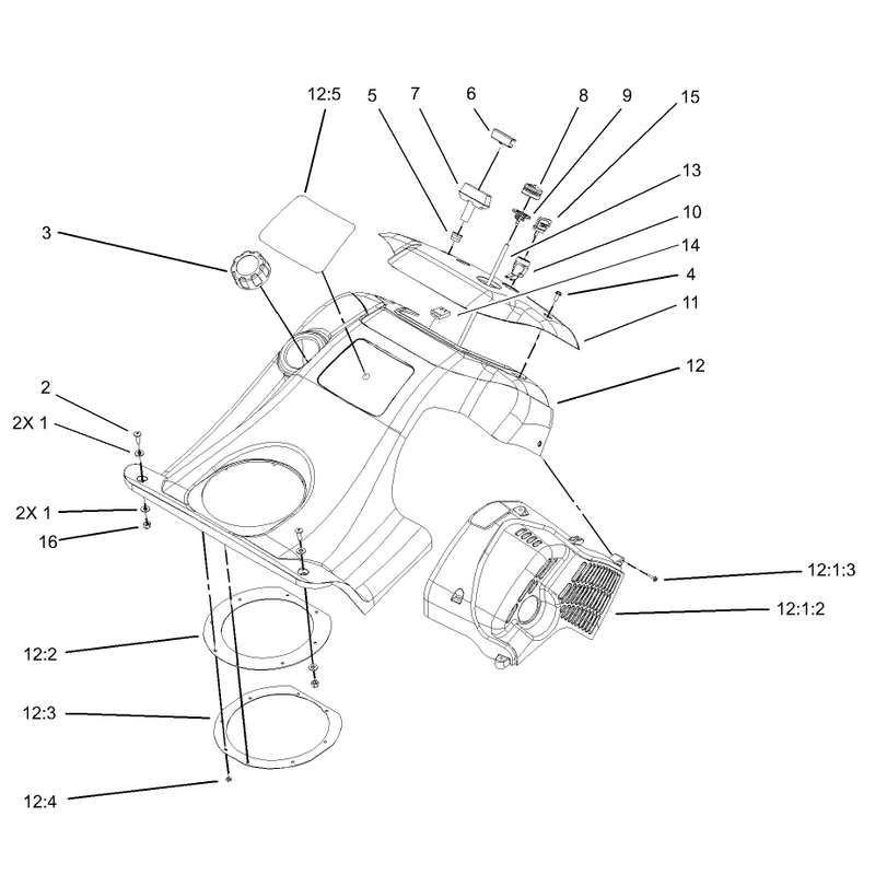 Upper Shroud and Control Panel Assembly
