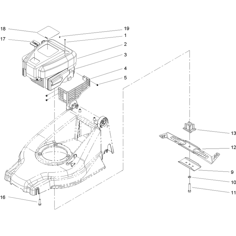 Engine and Blade Assembly