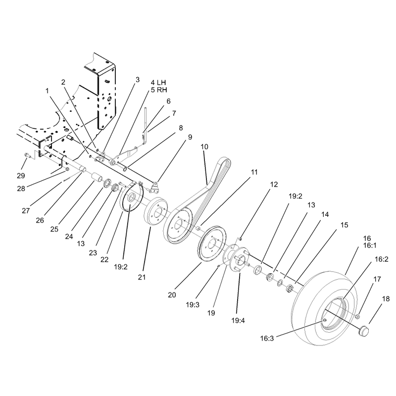 Wheel Drive and Brake Assembly