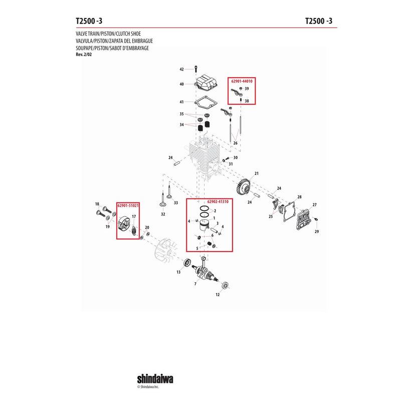 VALVE TRAIN/PISTON/CLUTCH SHOE
