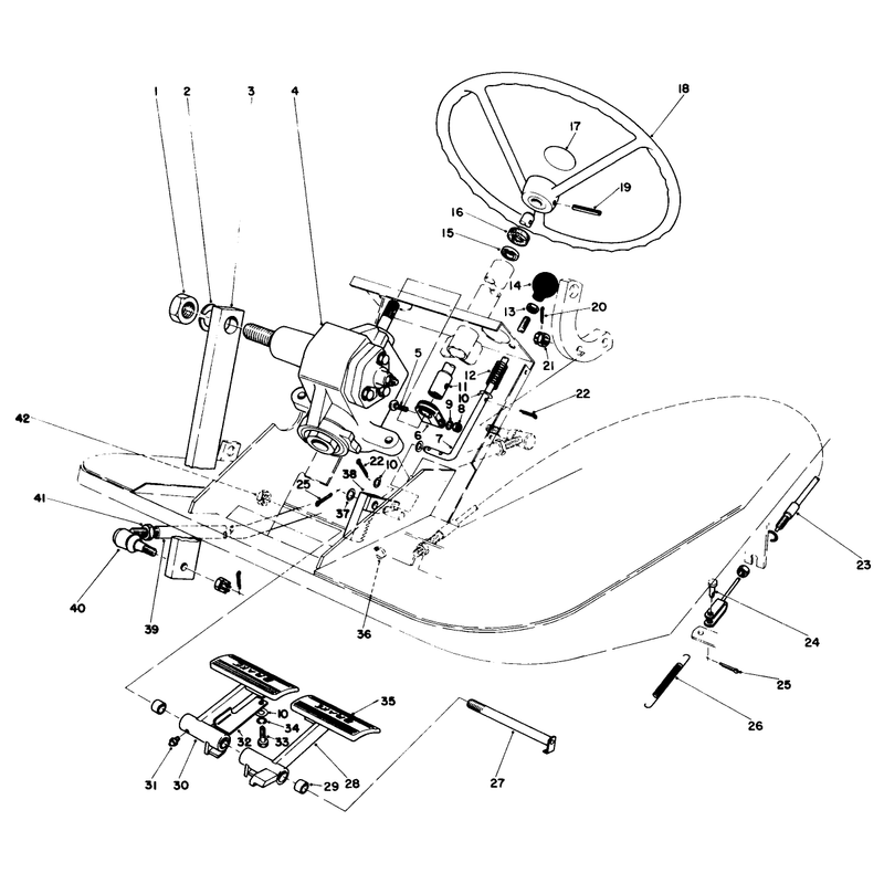 Pedals & Steering Wheel Assembly