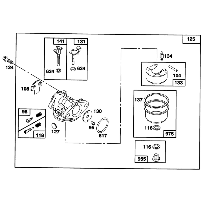 Engine Briggs and Stratton Model 124702-3115-01