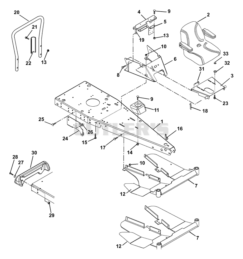 Frame, Hood And Seat