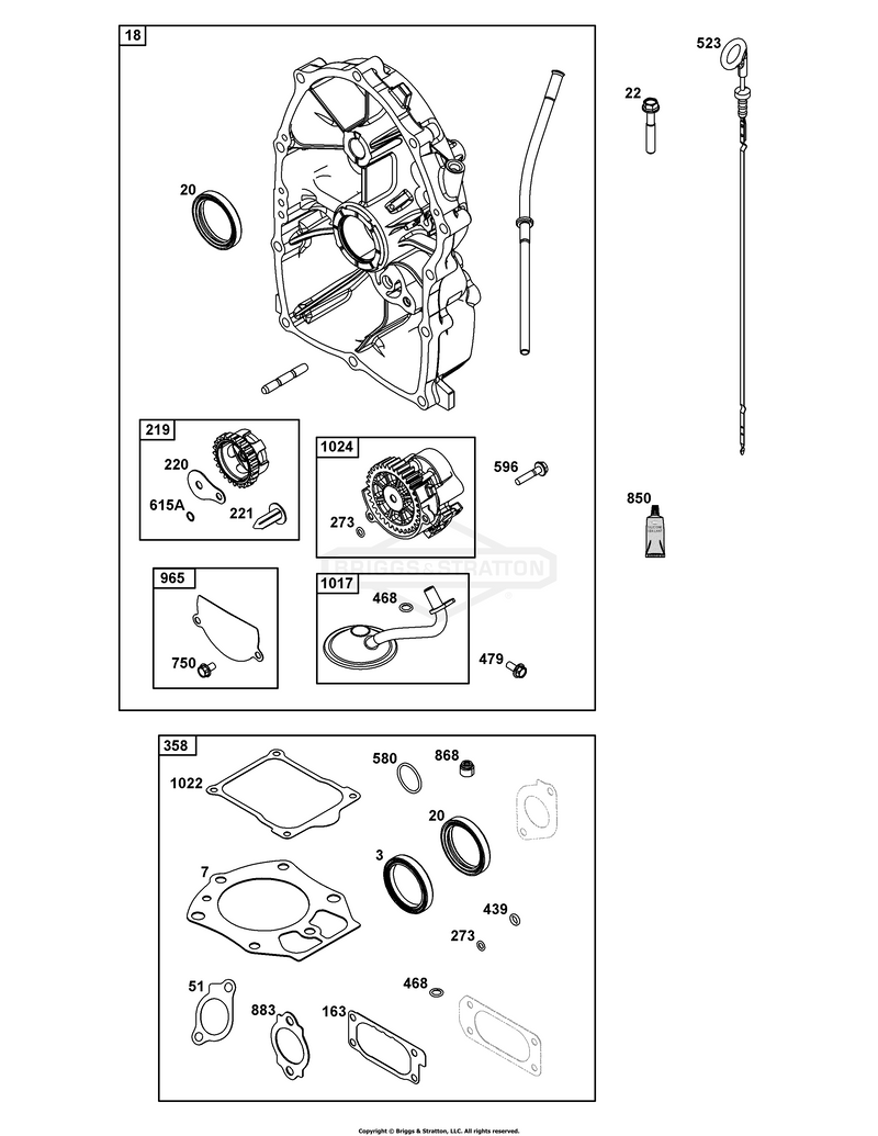 Crankcase Cover/Sump Group
