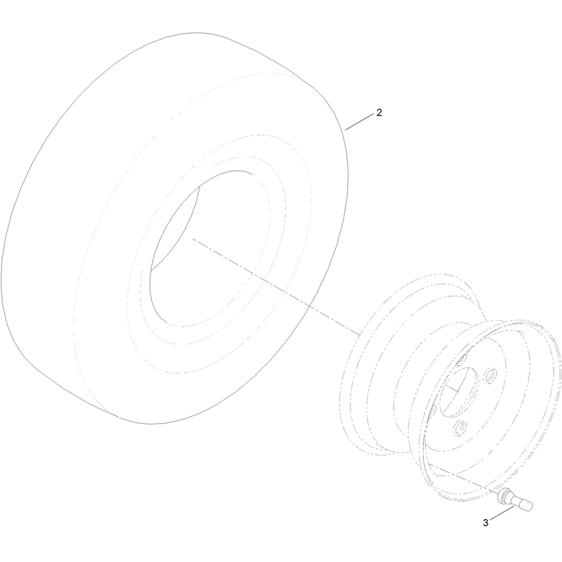 2 Ply Wheel and Tire Assembly No. 131-3670