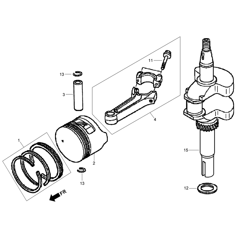 Crankshaft and Piston Assembly Honda GXV160UH2-A1T