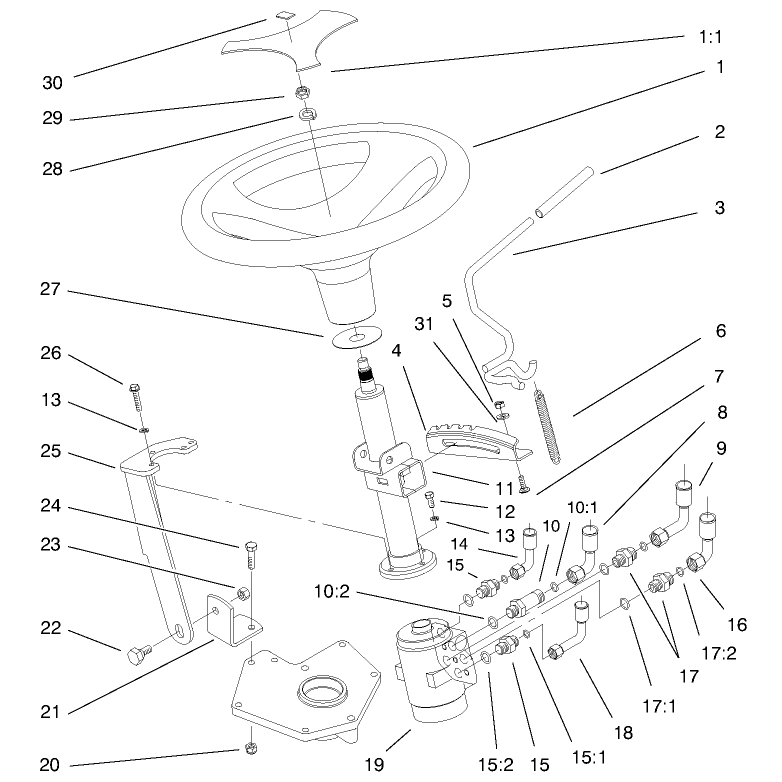 Power Steering and Tilt Assembly