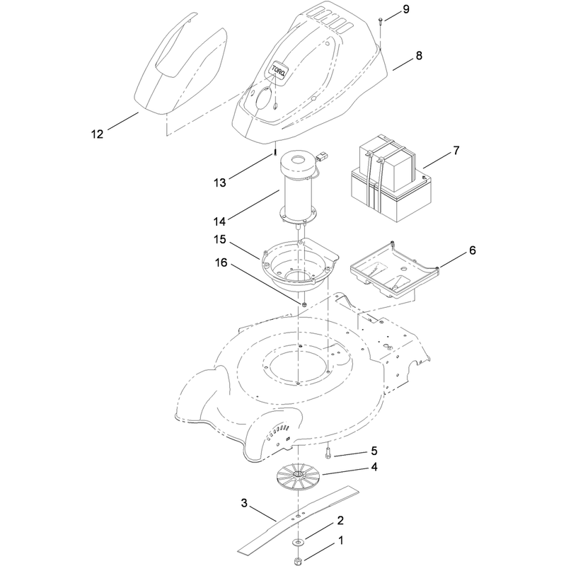 Shroud 36 Volt Motor and Battery Assembly