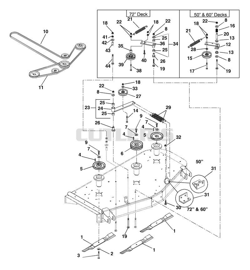 Belts, Idlers And Blades