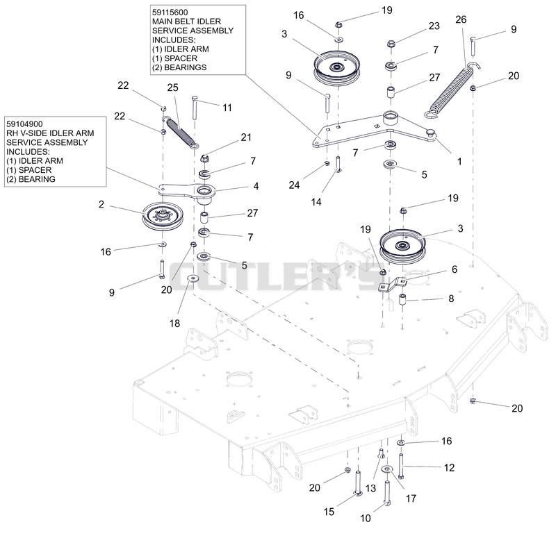 Deck Idlers - 48" and 52"