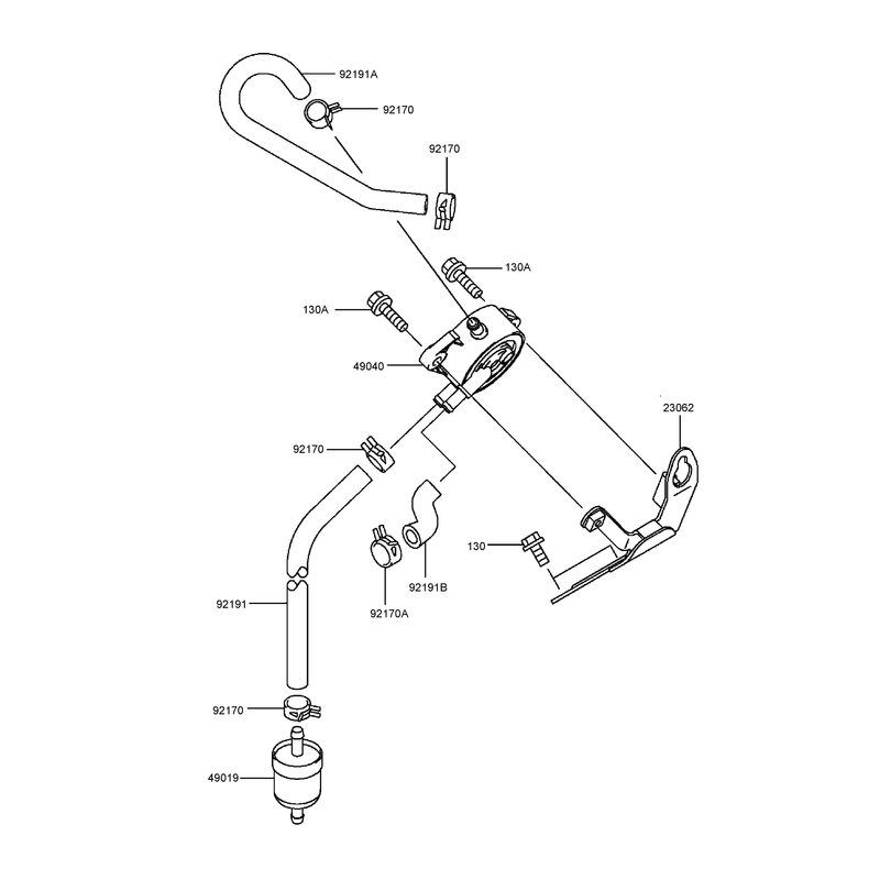 Fuel TankValve Assembly Kawasaki FH721D-AS08