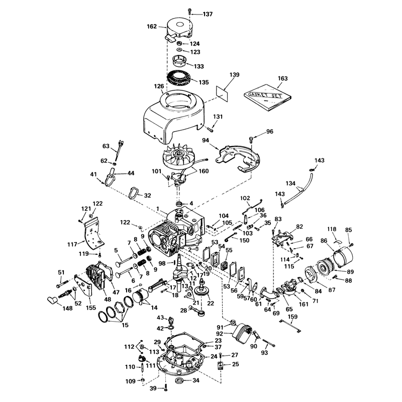 Engine Tecumseh Model No V60-70287h