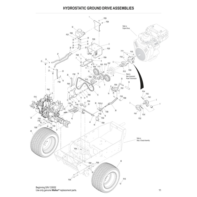 HYDROSTATIC GROUND DRIVE ASSEMBLIES