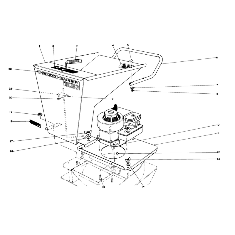 Engine and Hopper Assembly