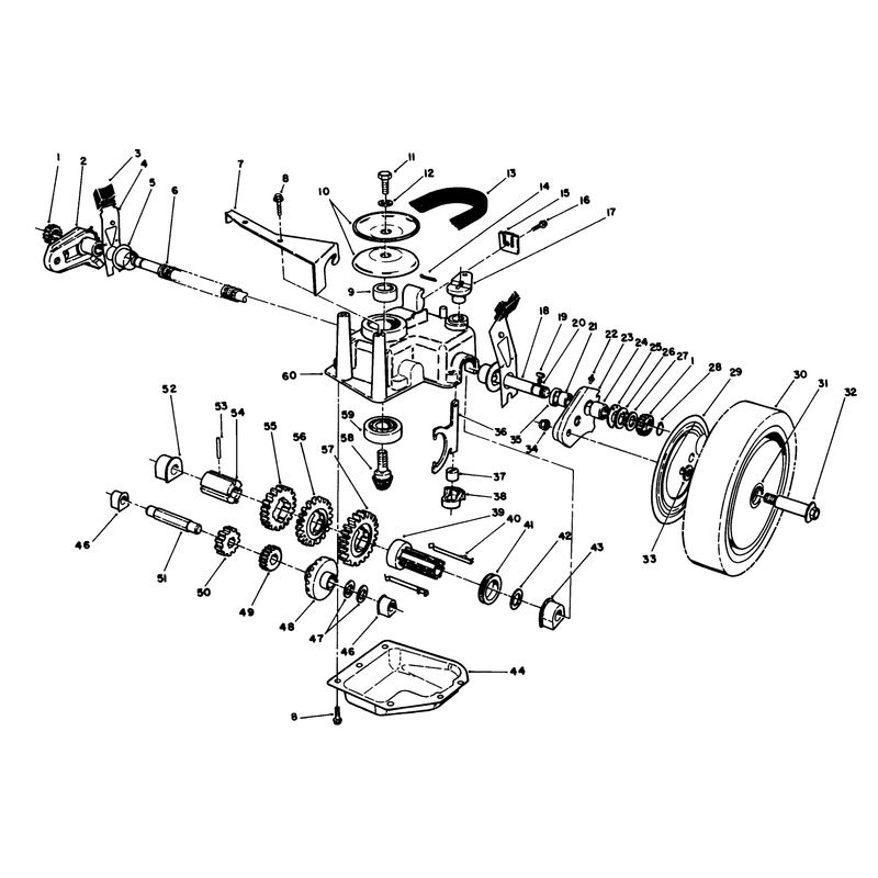 Gear Case Assembly Continued Used on Units with Serial No 8000001 Thru 8049999