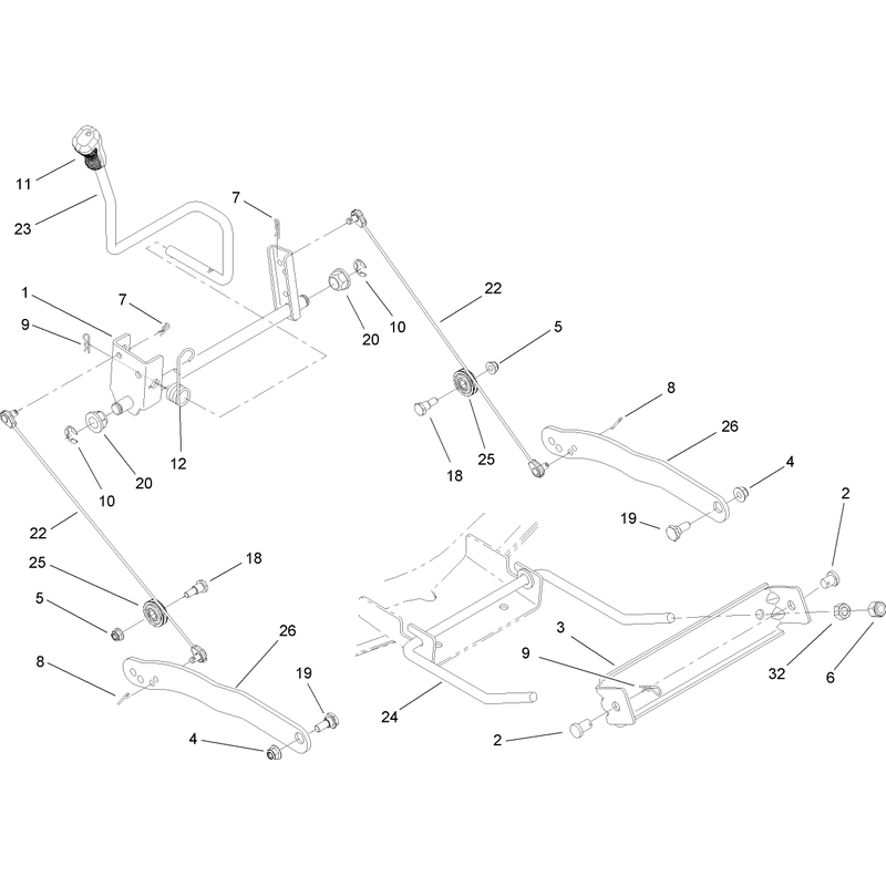 Deck Lift Arm Assembly