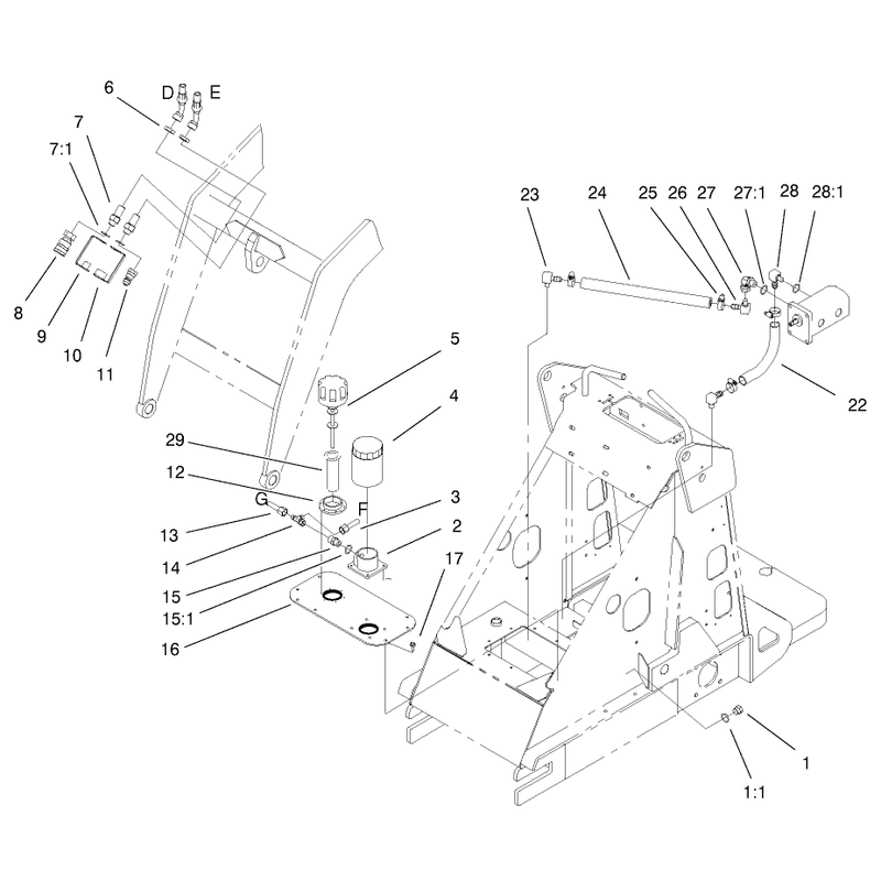 Hydraulic Cover and Hose Assembly