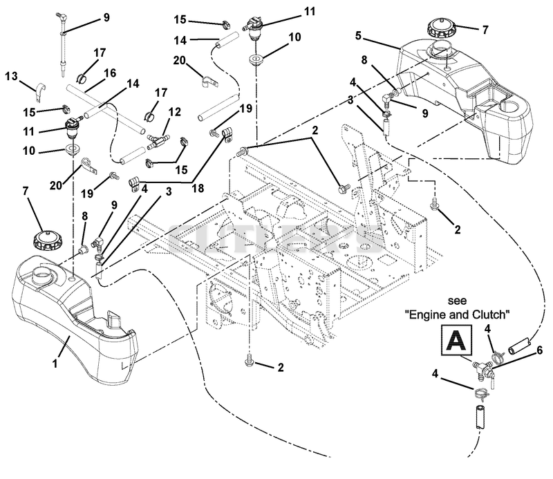 Fuel Tanks And Hoses - S/N 002500 - and up