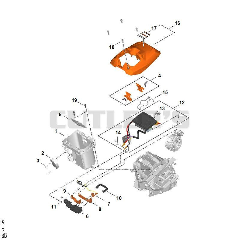 Battery compartment, Electronic module