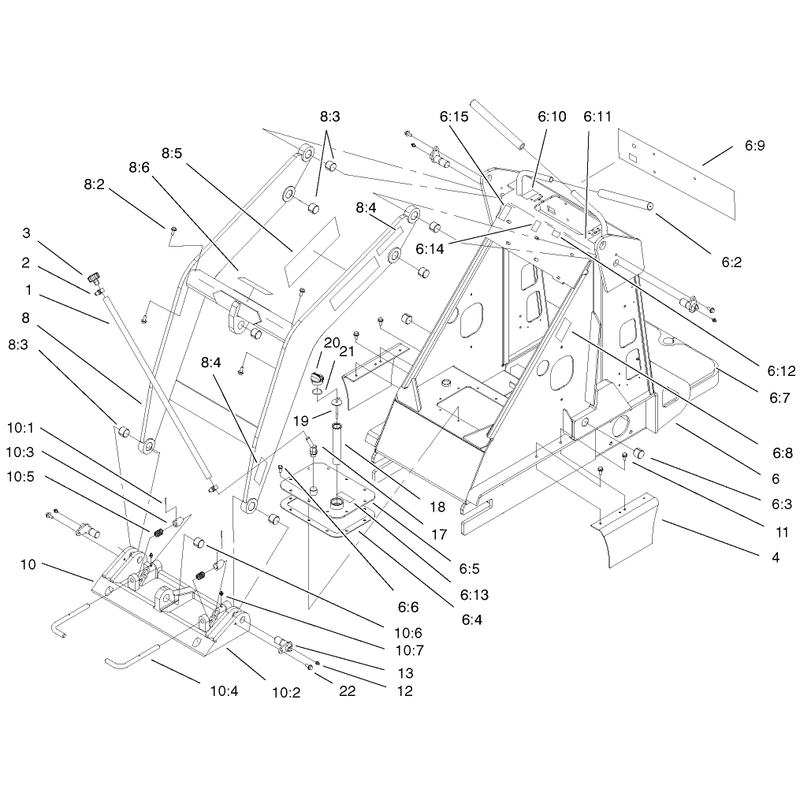 Frame and Loader Arm Assembly