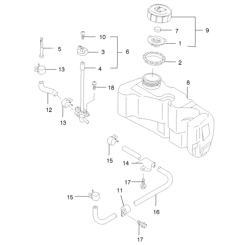 Fuel Tank and Valve Assembly