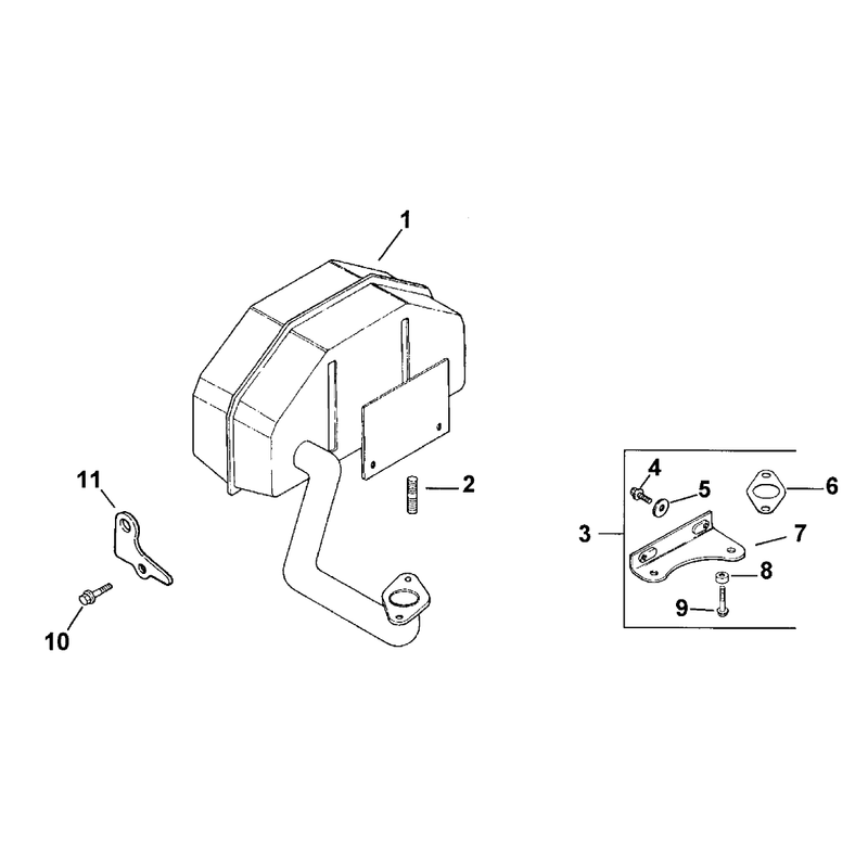 Exhaust Assembly Kohler Model CV15T-41561