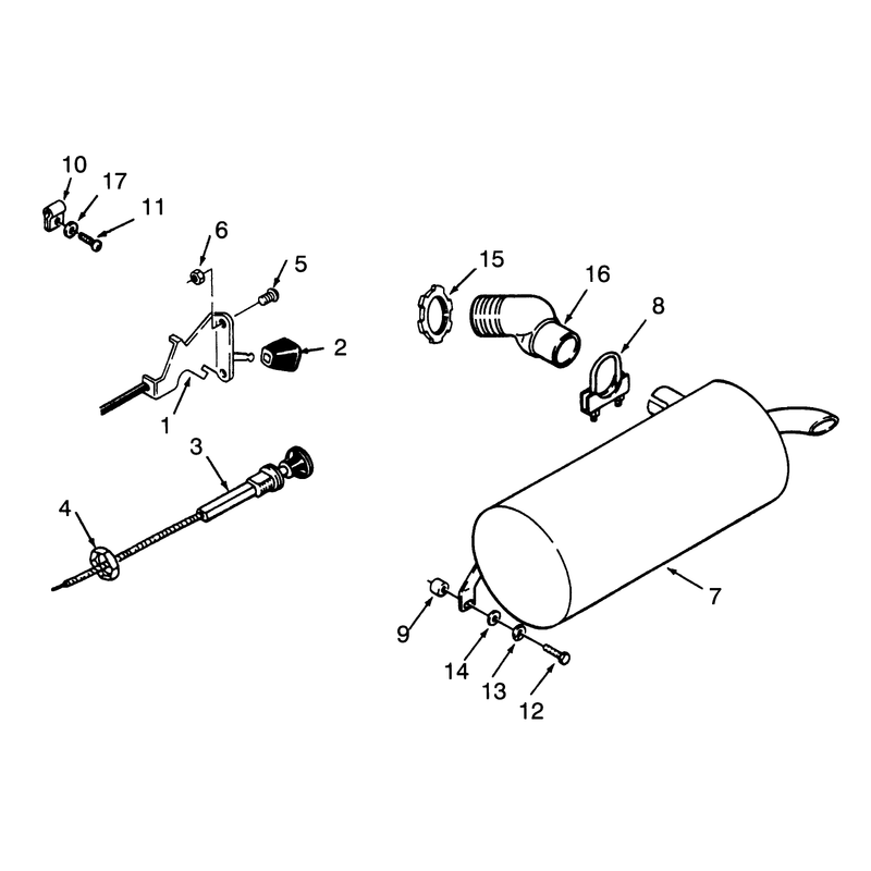 Throttle Choke and Exhaust