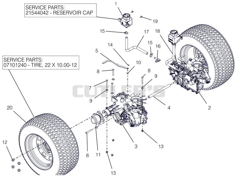 Rear Tires And Transaxles - 48"