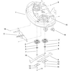 38 Inch Bottom Deck Assembly