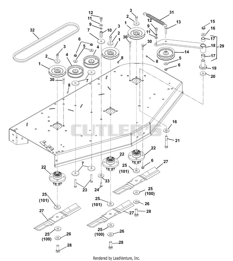 Belts, Spindles, Idlers And Blades