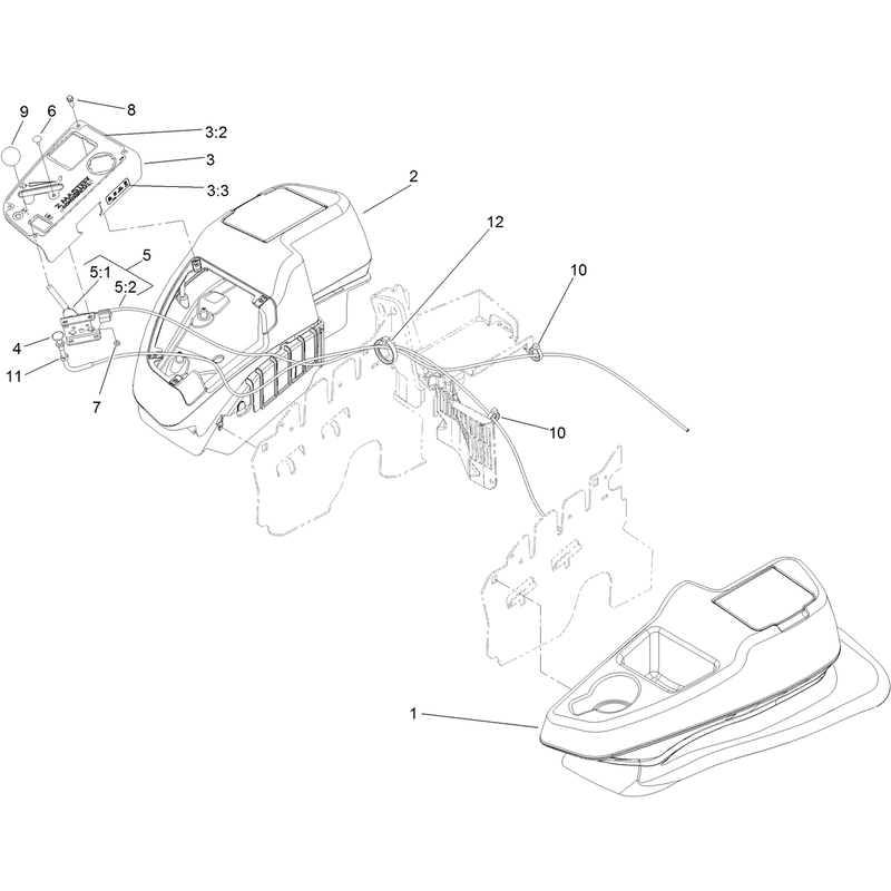 Fender, Console and Control Assembly