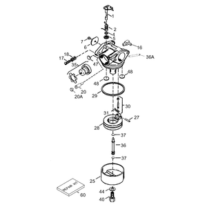 Carburetor No 640303 Tecumseh LEV120-361541B