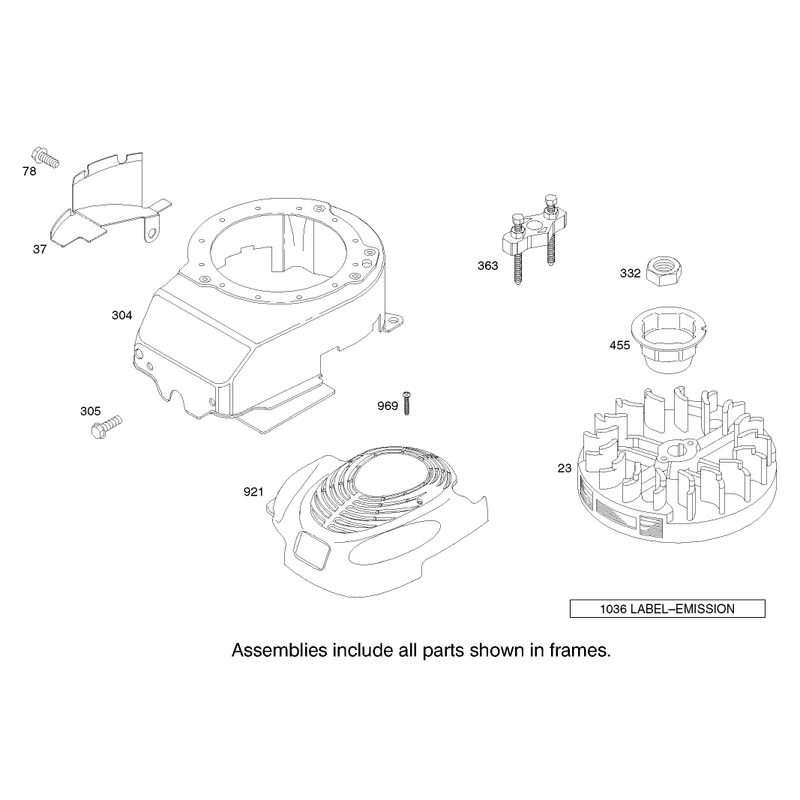 Blower Housing Assembly Engine Briggs and Stratton Model 124K02-0110-B1