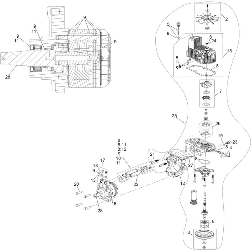 LH Hydro Assembly No. 135-7907