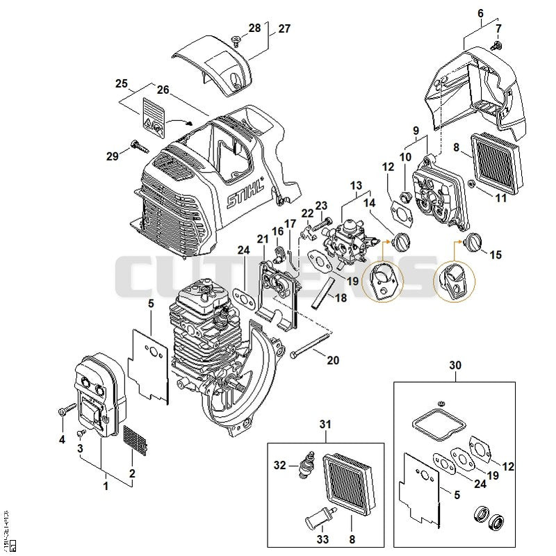 Muffler, Air filter