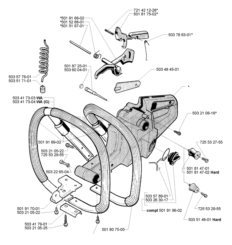 Fuel Tank/Rear Handle & Front Handle