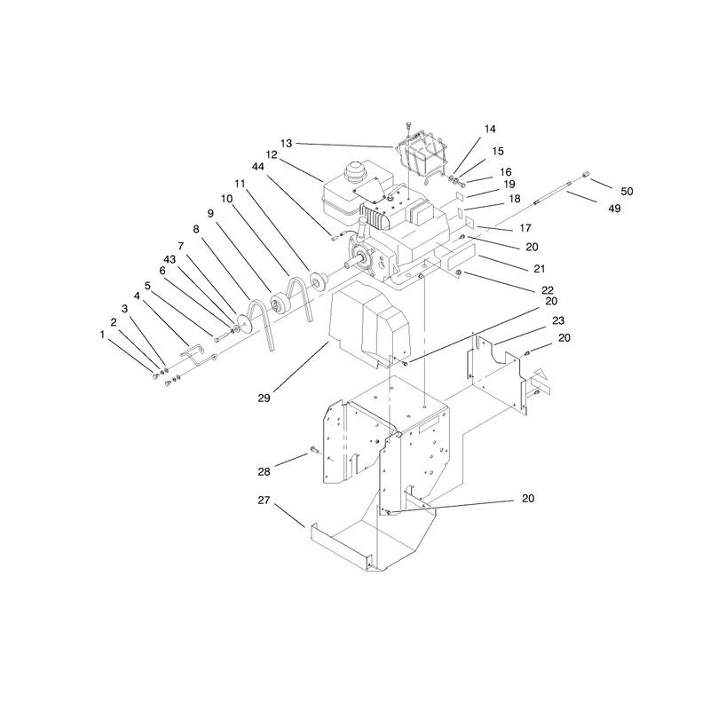 Engine And Frame Assembly