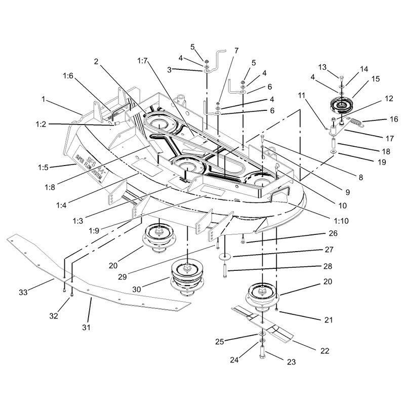 Spindle Pulley and Belt Assembly