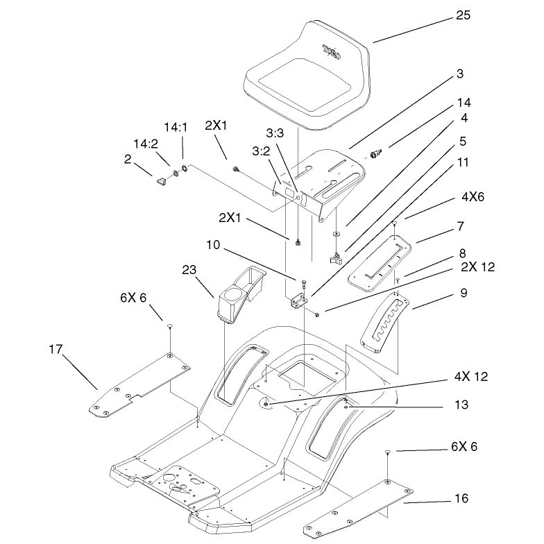 Rear Body and Seat Assembly