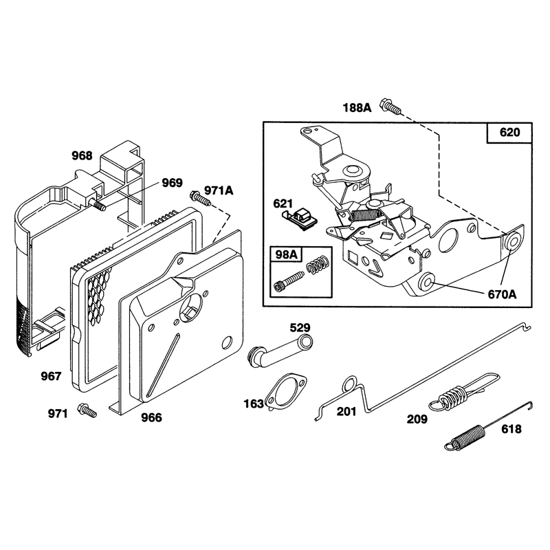 Engine Briggs and Stratton Model 122702-0182-01