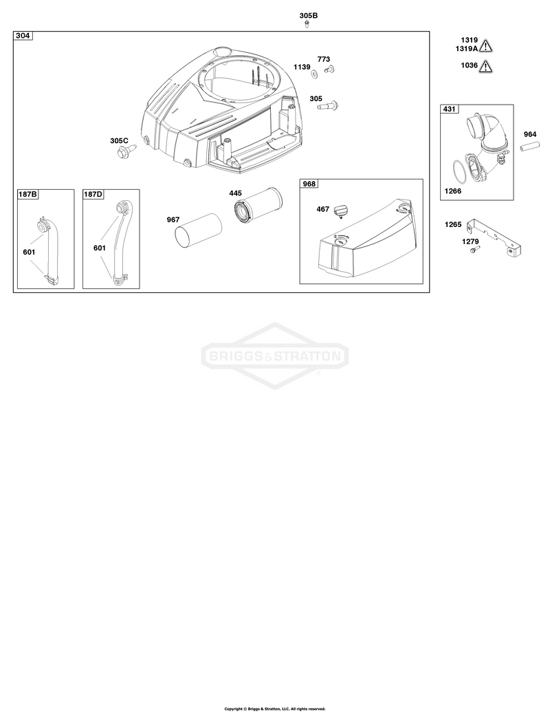 Blower Housing and Air Cleaner Group