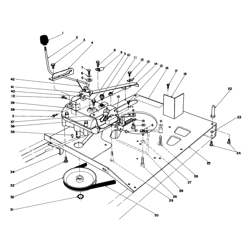 Engine Plate And Shift Assembly