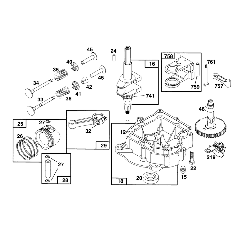 Engine Briggs and Stratton Model 282707-0119-01