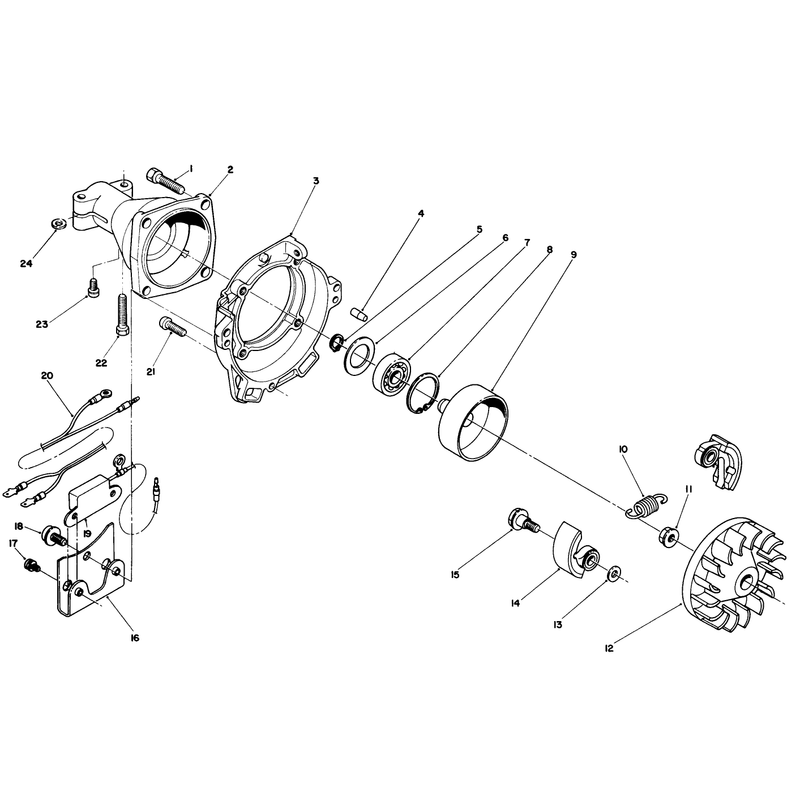Clutch Case & Fan Assembly