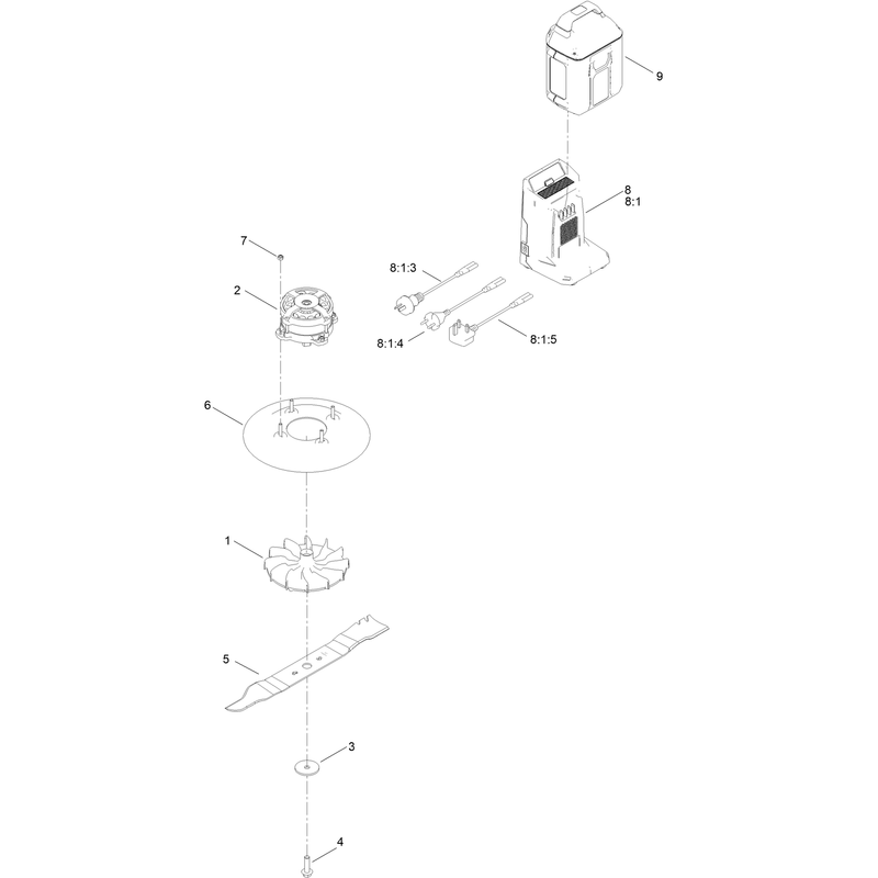 Battery and Blade Assembly