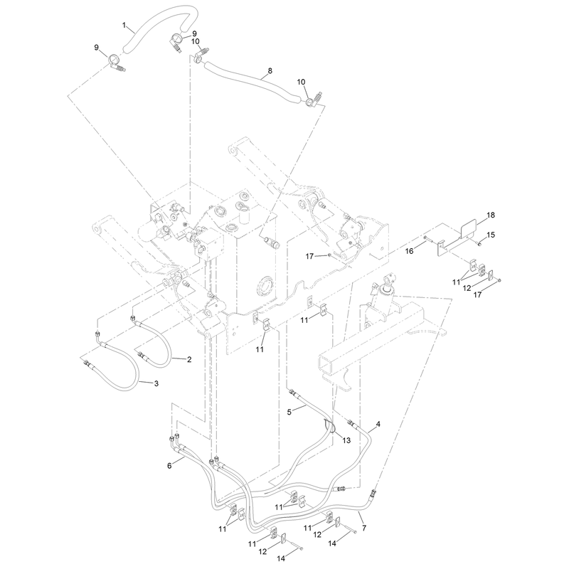 Stablizer Legs and Return Manifold Hydraulic Hose Assembly