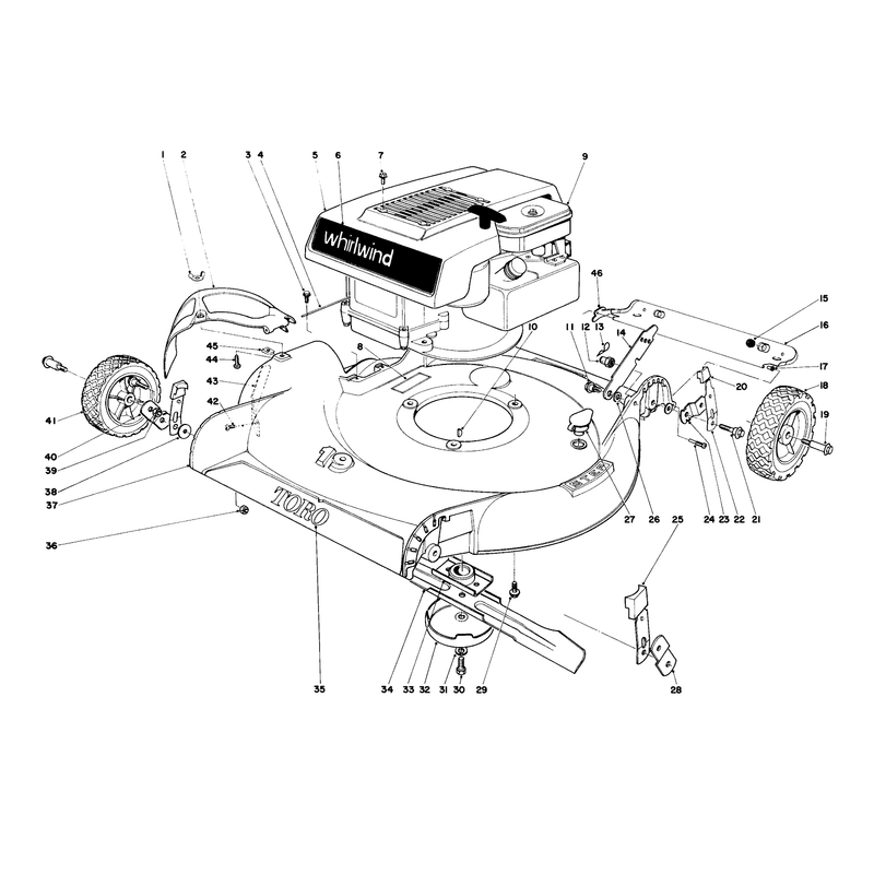 Housing and Engine Assembly Models 16073 and 16173